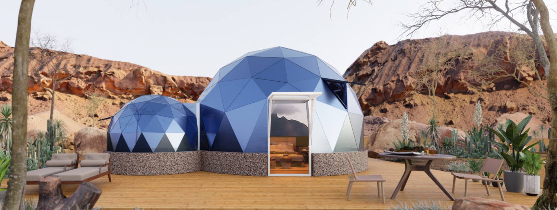 定州市球形智能光伏玻璃星空房